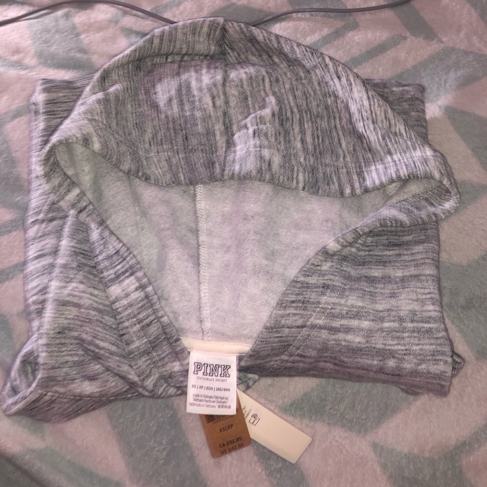 Grey and White Mixed wash PINK/VS Hoodie